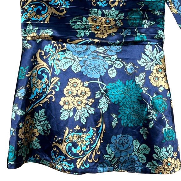 Guess Women’s Satin Look Floral Kimono Style Top S/P EUC - Picture 14 of 15